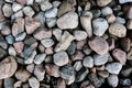 Colored pebbles of different sizes and shapes Royalty Free Stock Photo