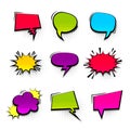 Colored peech bubble for comic text isolated background Royalty Free Stock Photo
