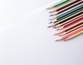 Colored pen on white background Royalty Free Stock Photo