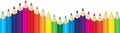 Colored Pencil Border Back to School Art Graphic Royalty Free Stock Photo