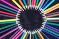 Colored Pencil Circle Royalty Free Stock Photo