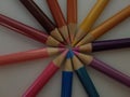 Colored pencil circle Royalty Free Stock Photo