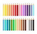 Colored pencil illustration set