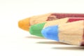 Colored pencil in line Royalty Free Stock Photo