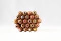 Colored pencil points on white background Royalty Free Stock Photo