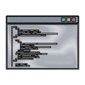 Colored pencil silhouette of programming window with script code