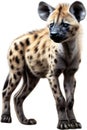 Colored-pencil sketch of a hyena. AI-Generated.