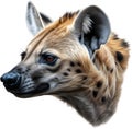 Colored-pencil sketch of a hyena. AI-Generated.