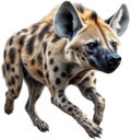 Colored-pencil sketch of a hyena. AI-Generated.