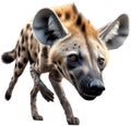 Colored-pencil sketch of a hyena. AI-Generated.