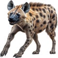 Colored-pencil sketch of a hyena. AI-Generated.