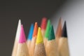 Colored Pencil tips up close Royalty Free Stock Photo