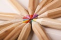 Colored Pencils Abstract! Circle Royalty Free Stock Photo