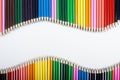 Colored Pencils Abstract Wave Royalty Free Stock Photo