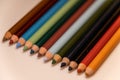 Colored Pencils at an Angle