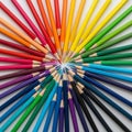 Pencil varies in hue, showcasing shades of red, orange, yell Royalty Free Stock Photo
