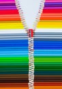 Colored pencils as a sweater with zipper Royalty Free Stock Photo