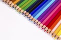 Colored pencils background with a variety of colors Royalty Free Stock Photo