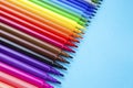 Colored pencils background with a variety of colors Royalty Free Stock Photo