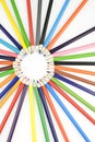 Colored Pencils in Circle Royalty Free Stock Photo