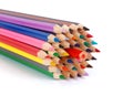 Colored pencils concept - opposition to the majority