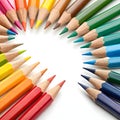 Colored pencils creative background Royalty Free Stock Photo