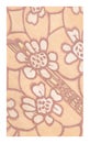 Colored Pencils darwing abstract fall brown flowers pattern