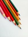 Colored pencils that have been sharpened are ready to be used for coloring Royalty Free Stock Photo