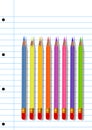 Colored pencils, illustration Royalty Free Stock Photo