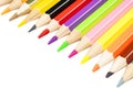 Colored pencils isolated on the white background with clipping path. Set of multicolored pencils isolated over white. Color