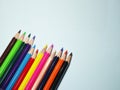 Colored pencils on the table Royalty Free Stock Photo
