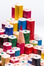Colored pencils,one pointing up and the rest upsid Royalty Free Stock Photo