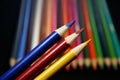 Colored Pencils (primary colors) Royalty Free Stock Photo