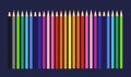 Colored pencils rainbow collection