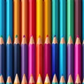 Colored pencils, rainbow vibrant colors, seamless background. Rainbow