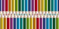 colored pencils in row - seamless Royalty Free Stock Photo