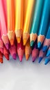 Colored pencils for school 3D rendering with vibrant, realistic colors