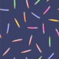 Colored Pencils Seamless Pattern Royalty Free Stock Photo