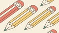 Colored pencils set, art supplies and vibrant drawing tools vector design Generative AI Royalty Free Stock Photo