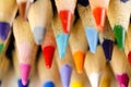 Colored pencils sharpened. Macro. Closeup Royalty Free Stock Photo