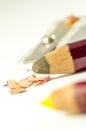 Colored pencils sharpened Royalty Free Stock Photo