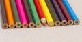 Colored pencils sharpened red Royalty Free Stock Photo
