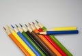 Colored pencils sharpened to the perfect tip Royalty Free Stock Photo