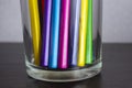 Colored pencils standing in a cup Royalty Free Stock Photo