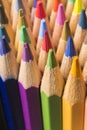 Colored pencils of various colors Royalty Free Stock Photo