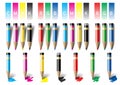 Colored pencils. Vector Illustration Royalty Free Stock Photo