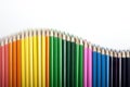 Colored Pencils Wave Royalty Free Stock Photo