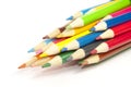 Colored pencils on white Royalty Free Stock Photo