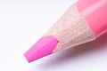 Colored Pencils on a white background, close up. macro Royalty Free Stock Photo