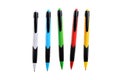 Colored pens on a white background isolated